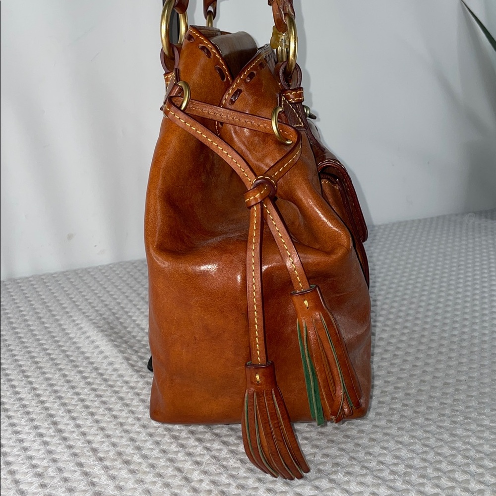 DOONEY & BOURKE FLORENTINE LEATHER SATCHEL WITH WALLET FTL-01-020 - Picture 6 of 14